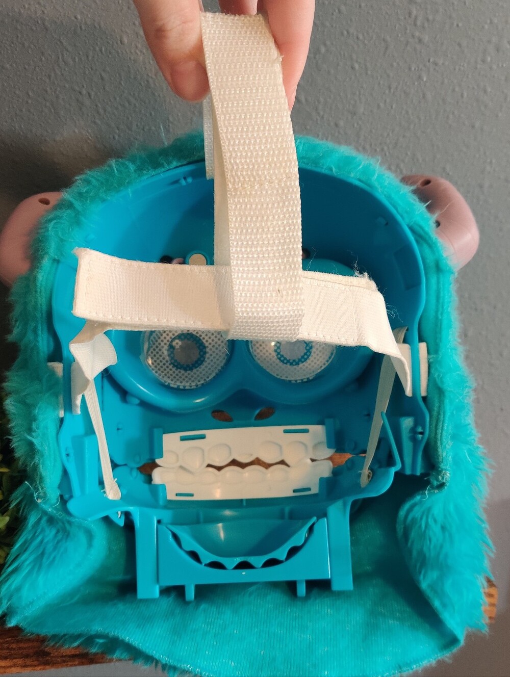 Disney Pixar Monsters Inc University Sulley Mask Costume Face Moving Jaw Mouth - Picture 2 of 9